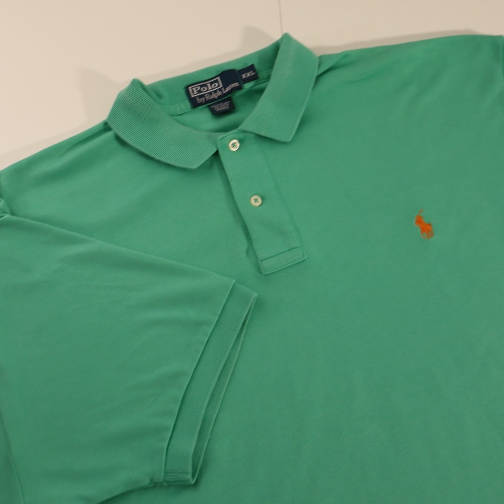 Polo Ralph Lauren Polo Shirt Men XXL Green Short Sleeve Pony Logo Tall Golf